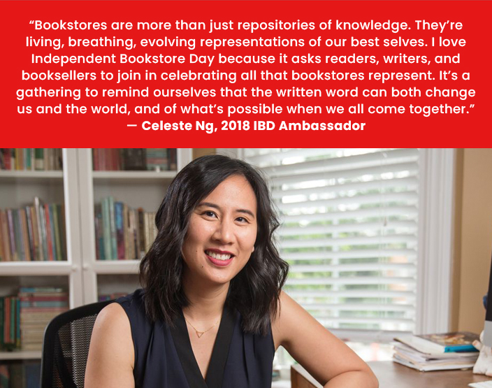 Celeste, 2018 Independent Bookstore Day Ambassador